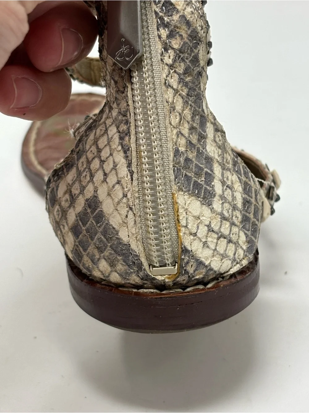 Sam Edelman leopard print calf hair sandals size 5.5
